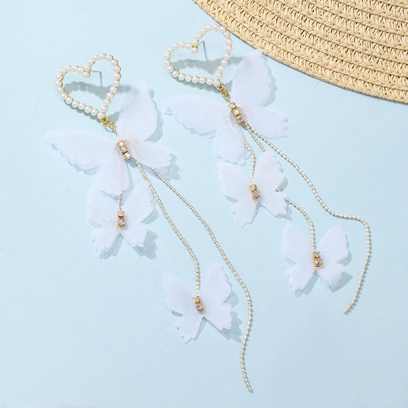 Love Pearl Butterfly Earrings