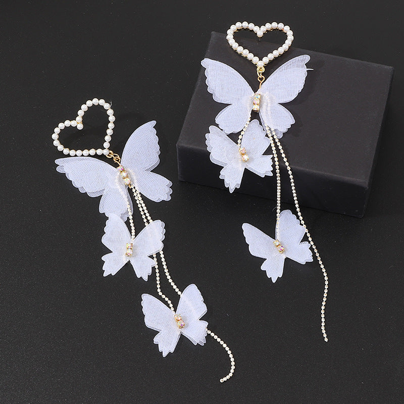 Love Pearl Butterfly Earrings