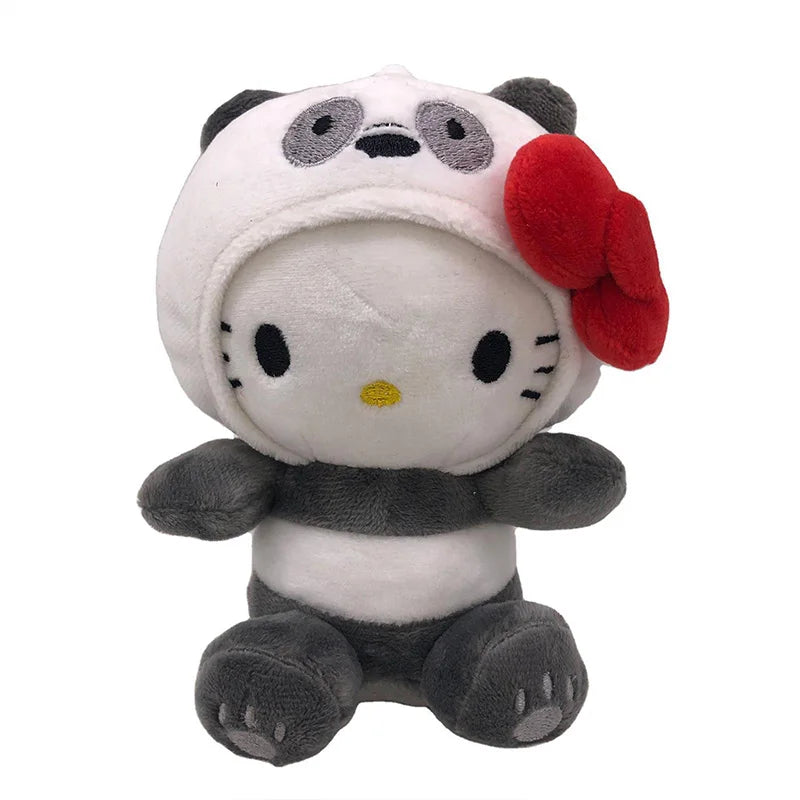 MINISO Hello Kitty 10cm Plush Doll – Cute Panda & Bear Cosplay Toy