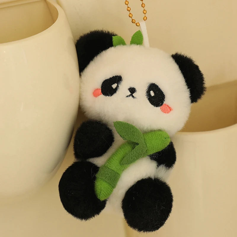 Bamboo Panda Plush Keychain – Soft Mini Kawaii Pouch & Stuffed Toy