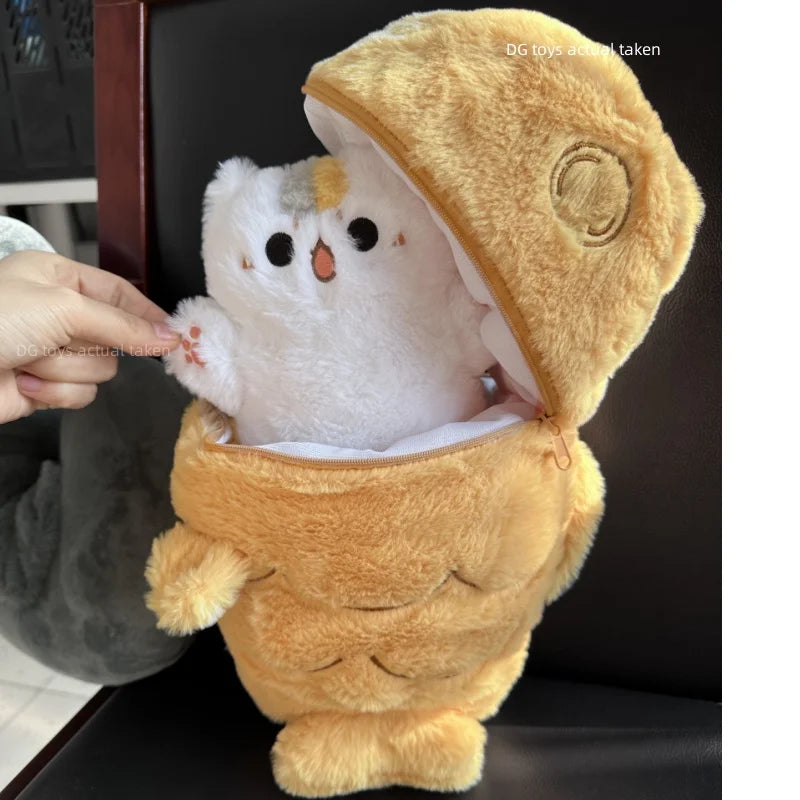 Taiyaki Cat Plushie – Soft Kawaii Stuffed Animal for Cat Lovers & Collectors