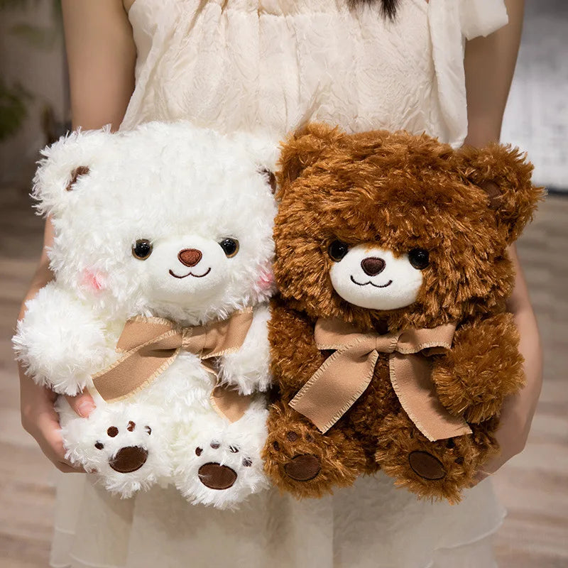 Cute Bowknot Bear Plush Toy 30/40CM Lovely Teddy Pillow Stuffed Soft Animal Bear Dolls for Lovers Valentine Gift Birthday Xmas