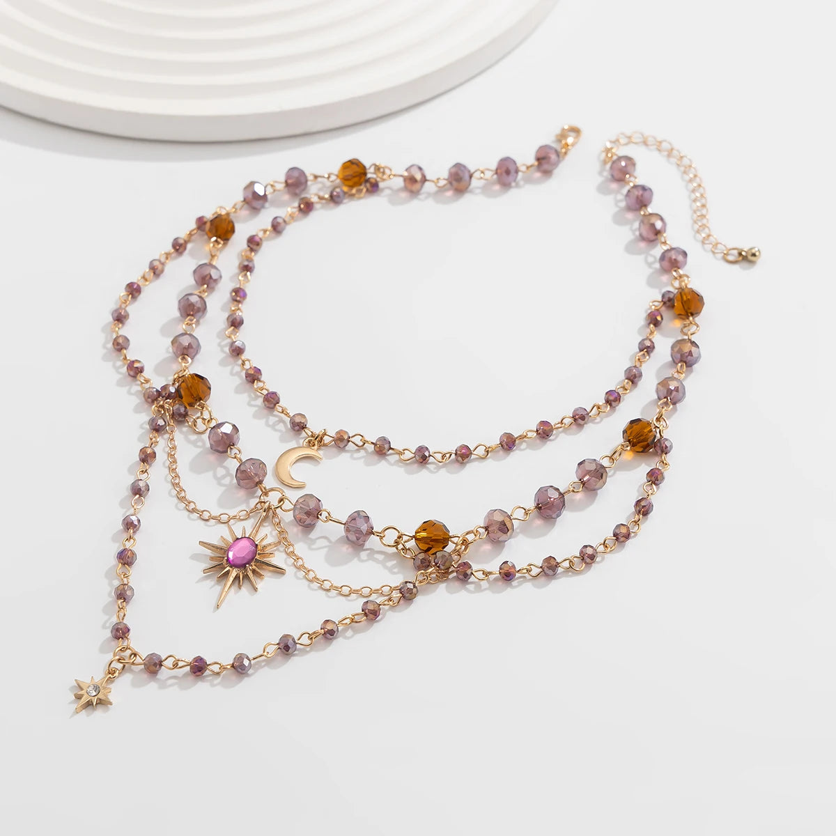 Starlit Dreams Layered Necklace – Fairycore-Inspired Celestial Jewelry