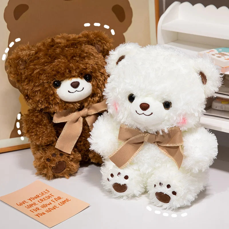 Cute Bowknot Bear Plush Toy 30/40CM Lovely Teddy Pillow Stuffed Soft Animal Bear Dolls for Lovers Valentine Gift Birthday Xmas