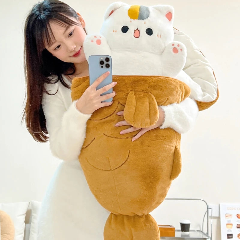 Taiyaki Cat Plushie – Soft Kawaii Stuffed Animal for Cat Lovers & Collectors