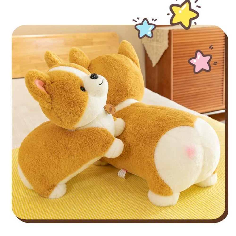 Soft kawaii corgi dog plushie – stuffed animal toy for cuddling, decor, or gifting – Coco Kawaii