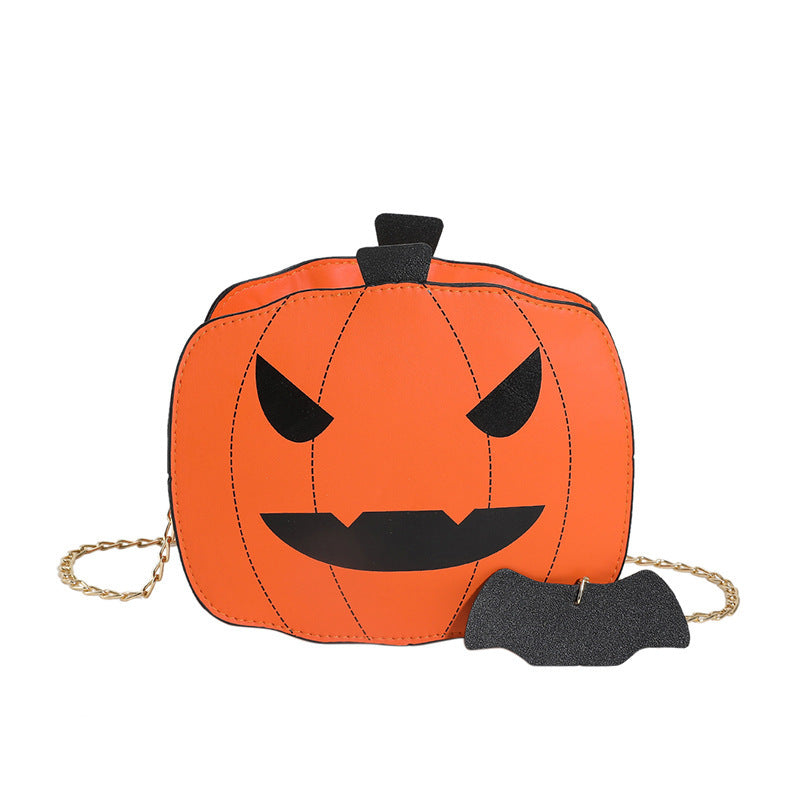 Evil eye pumpkin crossbody bag