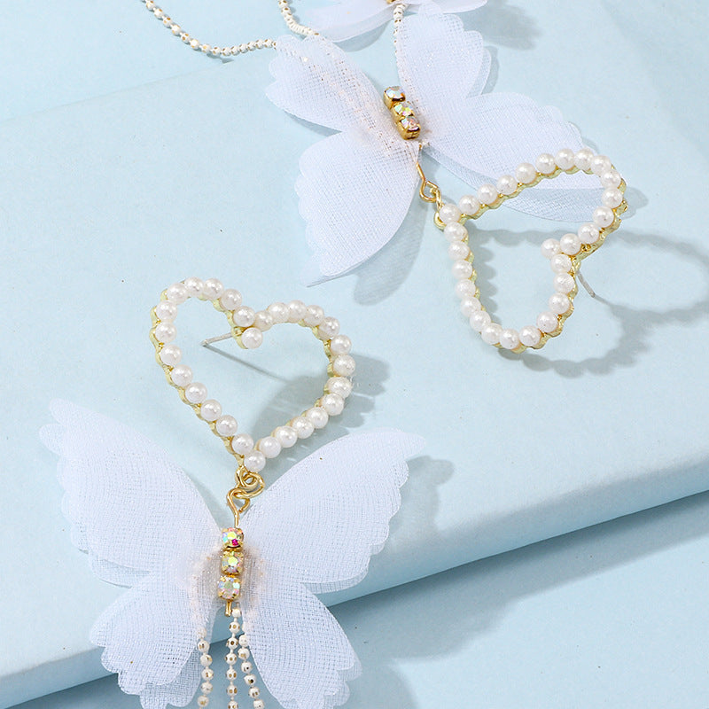 Love Pearl Butterfly Earrings