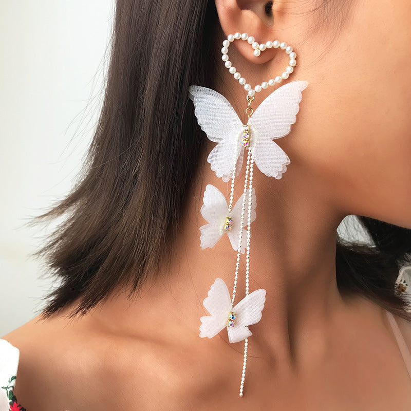 Love Pearl Butterfly Earrings