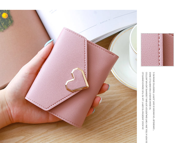 Heart Three Fold Wallet