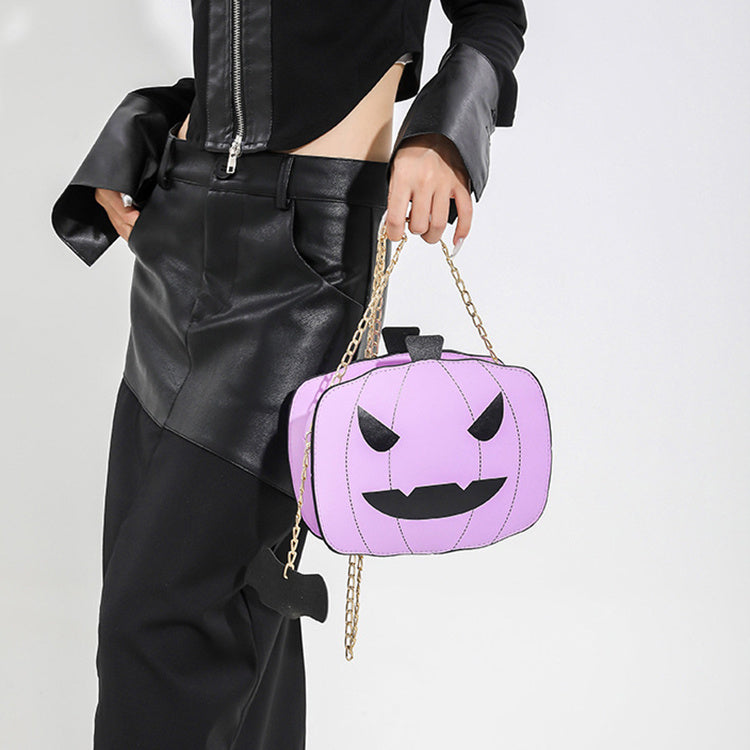 Evil eye pumpkin crossbody bag
