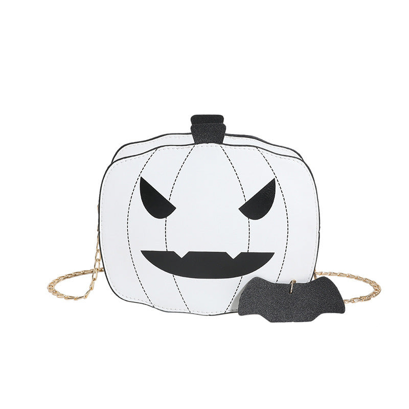 Evil eye pumpkin crossbody bag