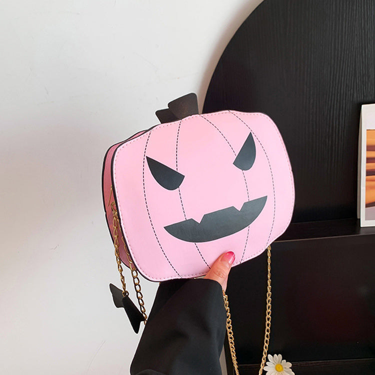 Evil eye pumpkin crossbody bag
