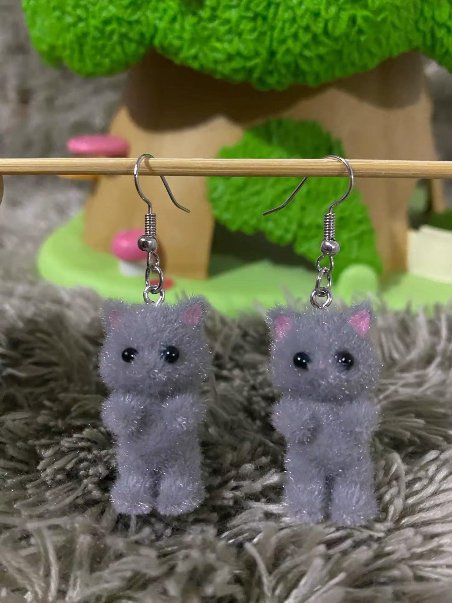 Fuzzy Kitty Earrings