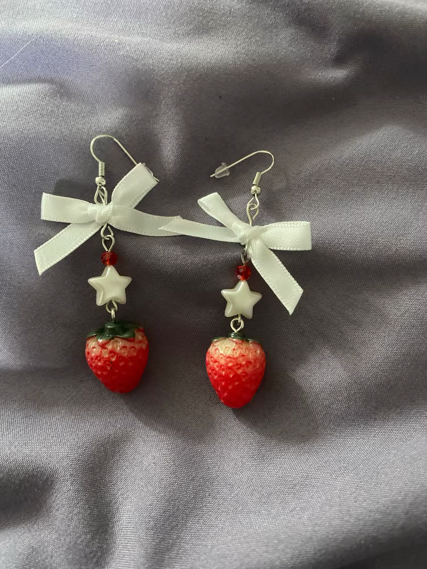 Strawberry Bow Earrings