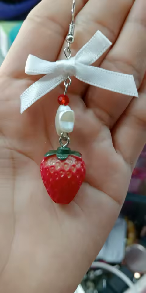 Strawberry Bow Earrings