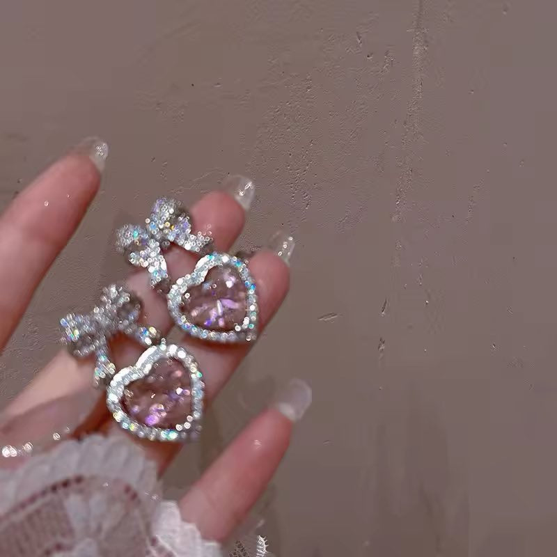 Heart Bow Earrings