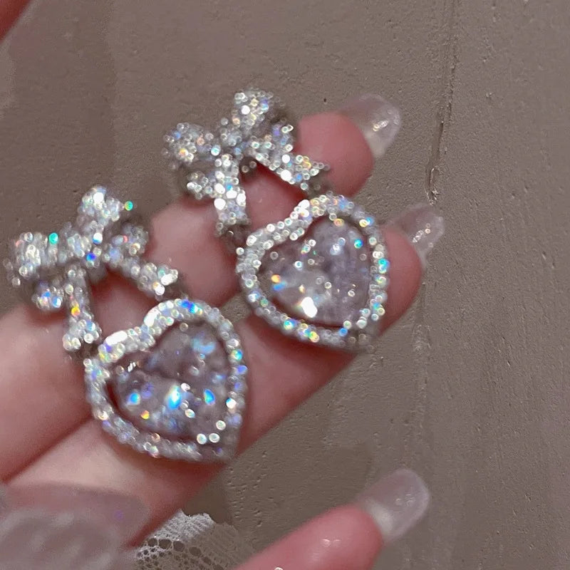 Heart Bow Earrings