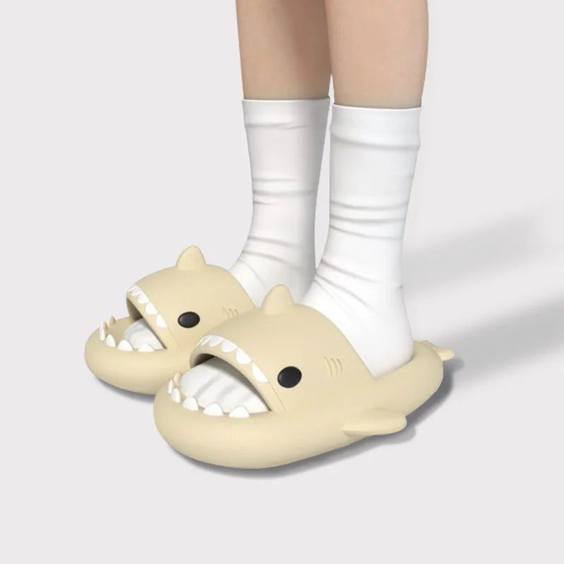 Litfun Thick-soled Shark Slippers For Women Men Premium Casual Sandals Classic Outdoor Couples Funny Slides EVA Home Cute Shoes