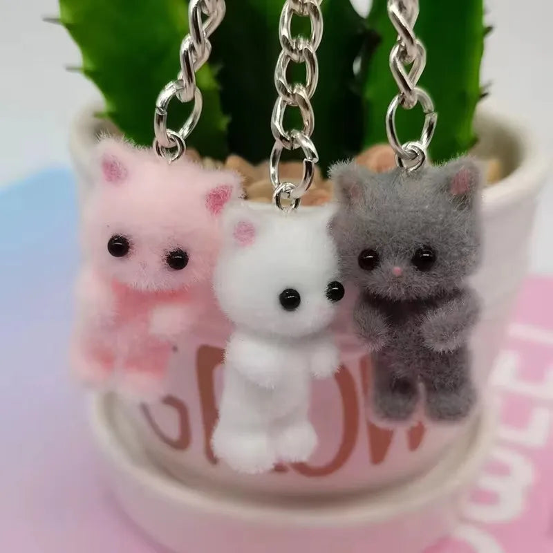 Fuzzy Kitty Keychain