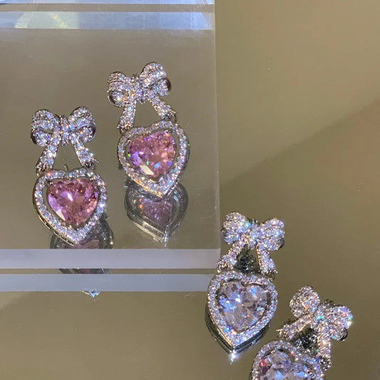 Heart Bow Earrings