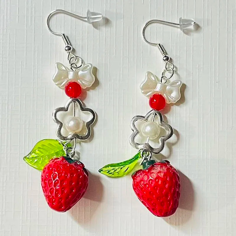 Stars and Strawberry Earrings