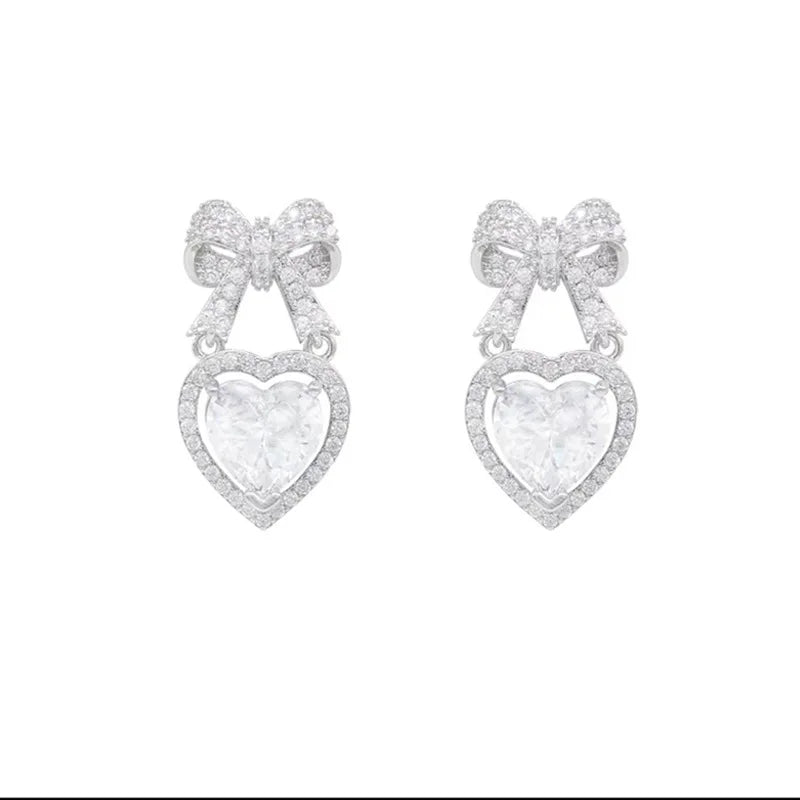 Heart Bow Earrings