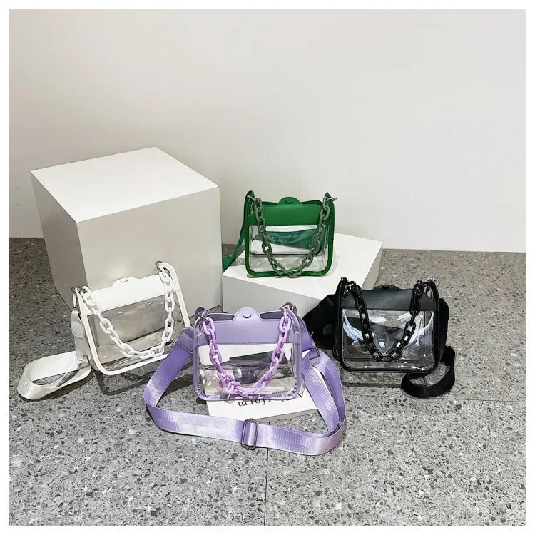 Crystal Clear Chain Crossbody