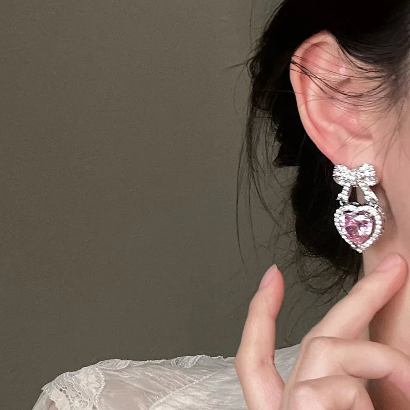 Heart Bow Earrings