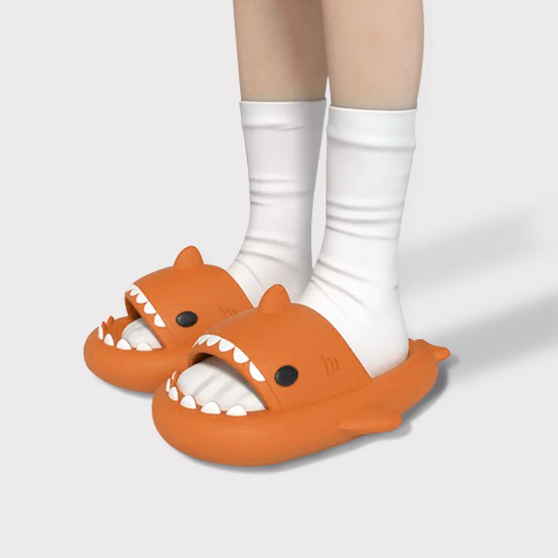 Litfun Thick-soled Shark Slippers For Women Men Premium Casual Sandals Classic Outdoor Couples Funny Slides EVA Home Cute Shoes