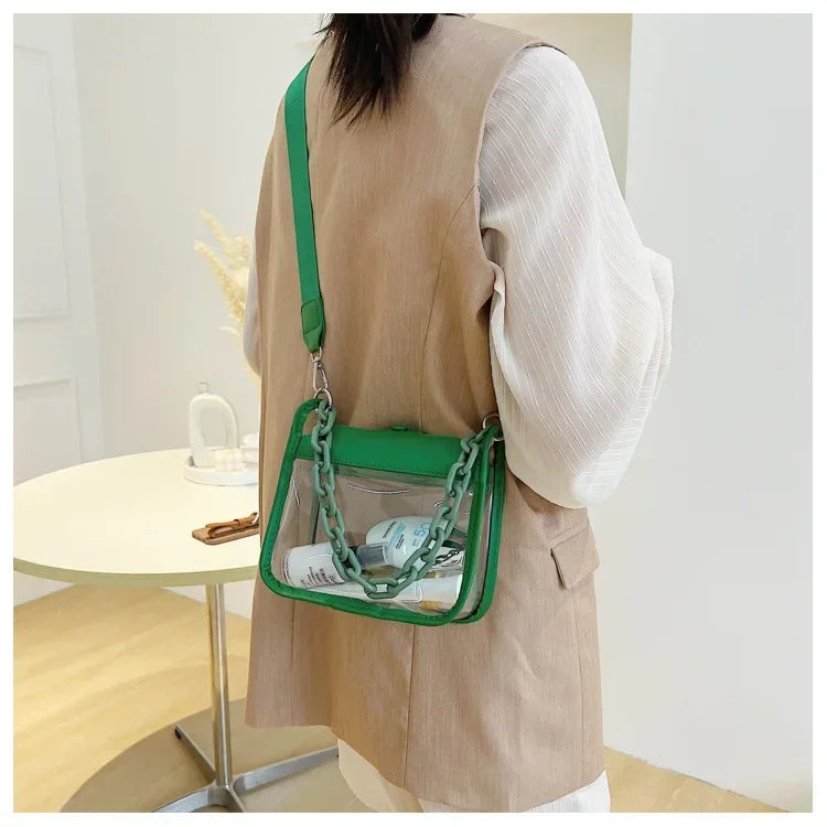Crystal Clear Chain Crossbody