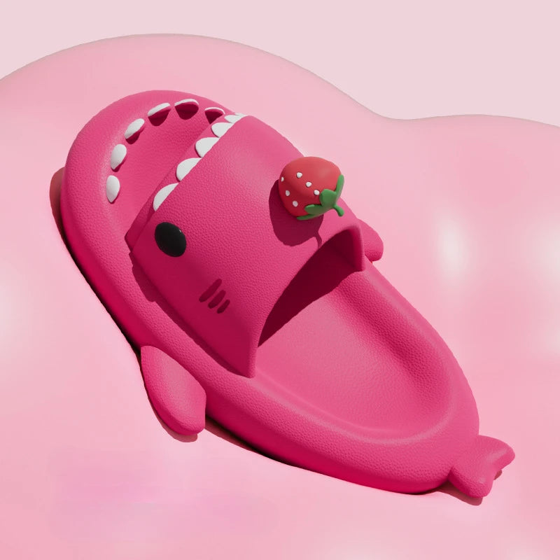 Strawberry Shark Slippers