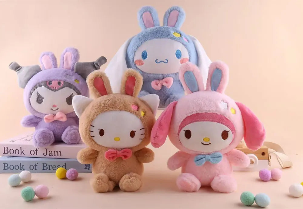 New 25CM Sanrio Plush Doll Toys kawaii Hello Kitty Kuromi Melody Cinnamoroll Soft Stuffed Plushie Toy Anime Toy Gift For Kids