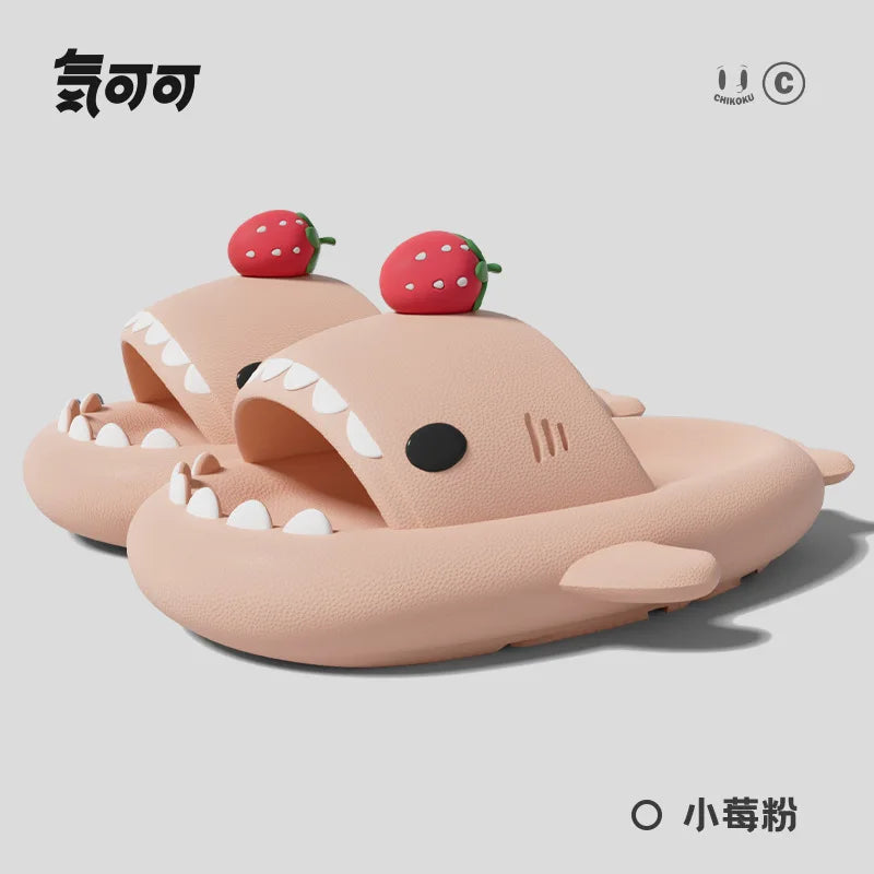 Strawberry Shark Slippers