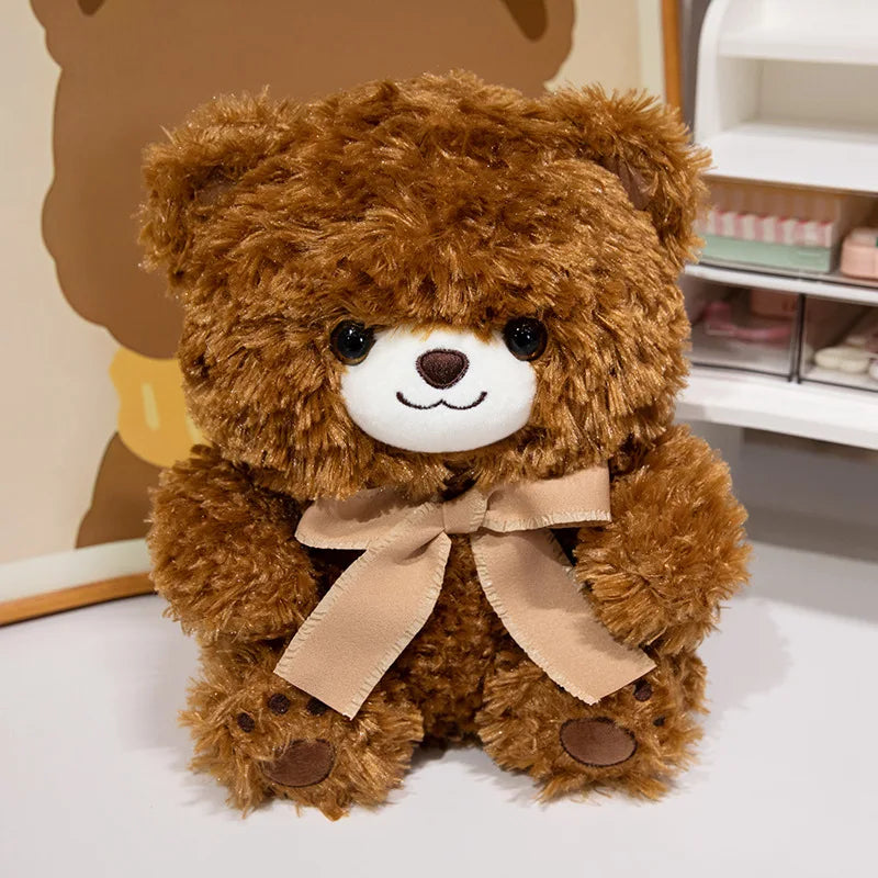 Cute Bowknot Bear Plush Toy 30/40CM Lovely Teddy Pillow Stuffed Soft Animal Bear Dolls for Lovers Valentine Gift Birthday Xmas