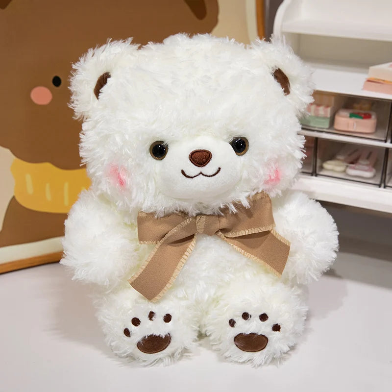 Cute Bowknot Bear Plush Toy 30/40CM Lovely Teddy Pillow Stuffed Soft Animal Bear Dolls for Lovers Valentine Gift Birthday Xmas