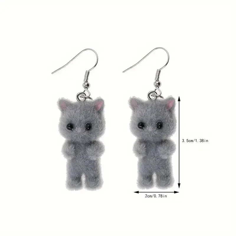 Fuzzy Kitty Earrings