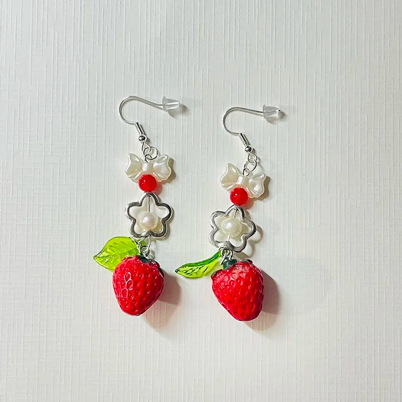 Stars and Strawberry Earrings