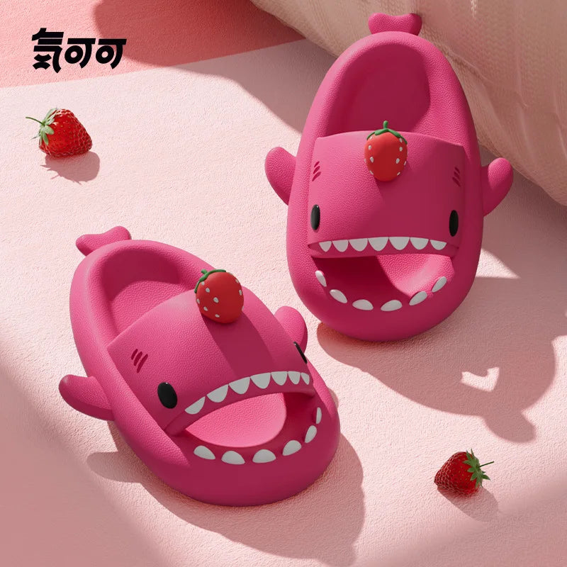 Strawberry Shark Slippers