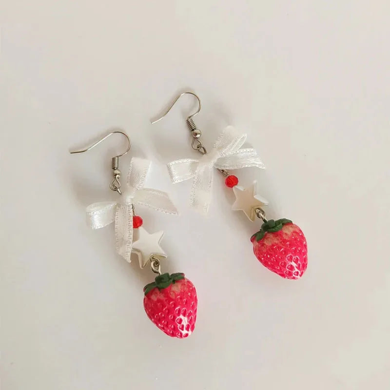 Strawberry Bow Earrings