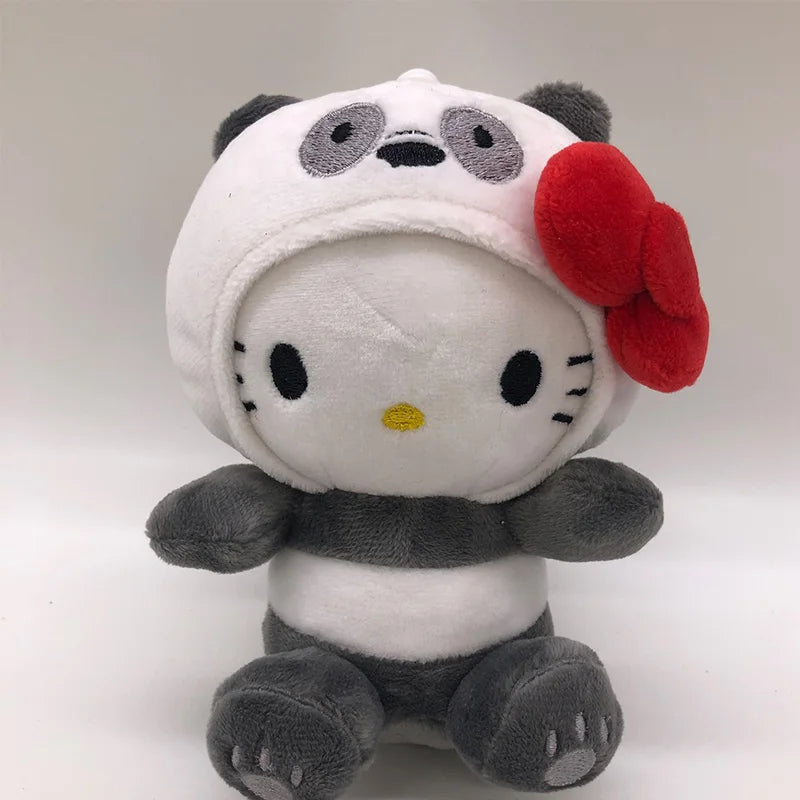 MINISO Hello Kitty 10cm Plush Doll – Cute Panda & Bear Cosplay Toy