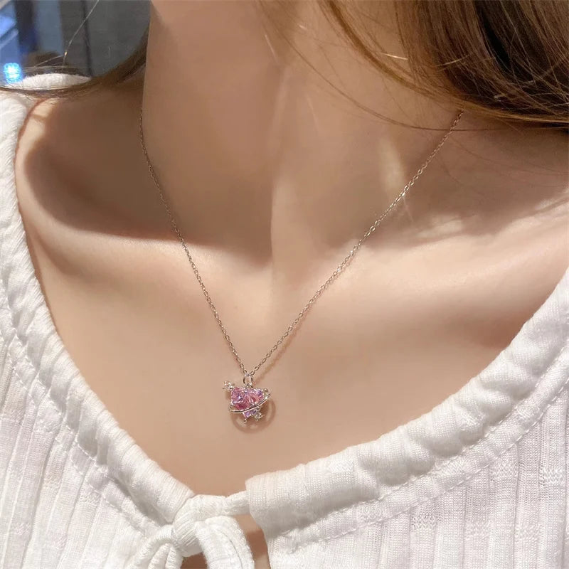 Heart Planet Necklace
