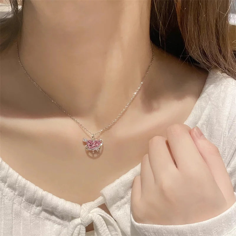 Heart Planet Necklace