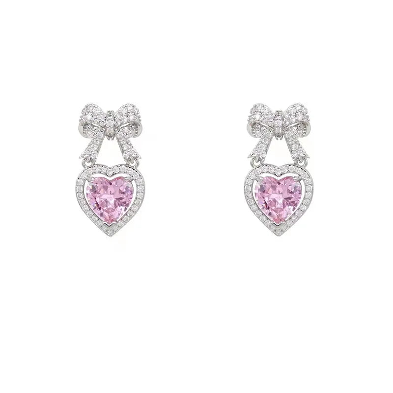Heart Bow Earrings