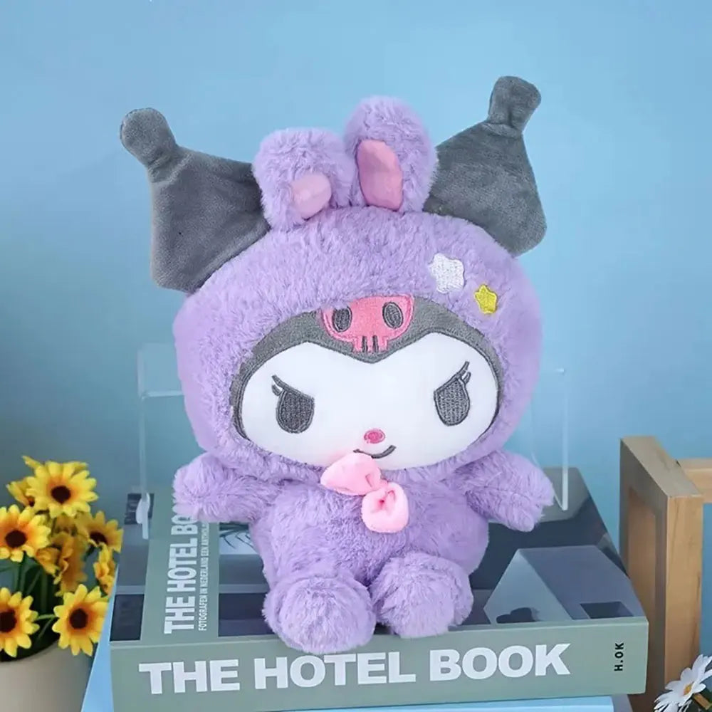 25cm Kawaii Sanrio Plush Toys Hello Kitty Kuromi My Melody Pillow Stuffed KT Cinnamoroll Plush Doll Toy Cute Birthday Gifts