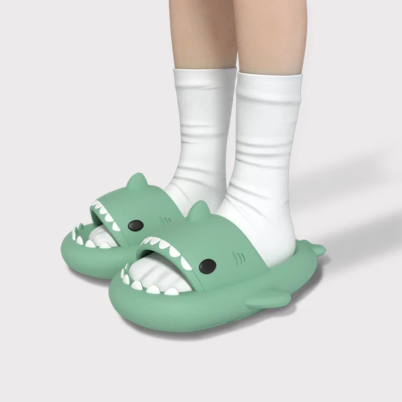 Litfun Thick-soled Shark Slippers For Women Men Premium Casual Sandals Classic Outdoor Couples Funny Slides EVA Home Cute Shoes