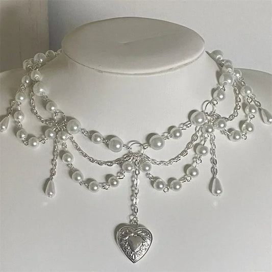 Pearl Locket Necklace