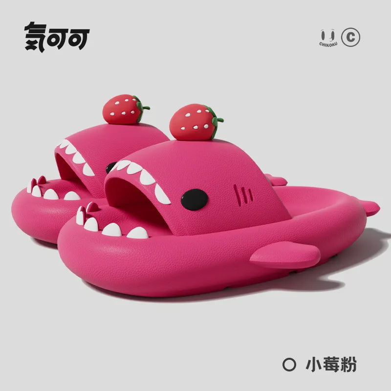 Strawberry Shark Slippers
