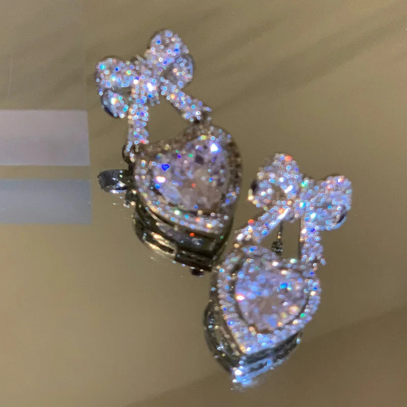 Heart Bow Earrings
