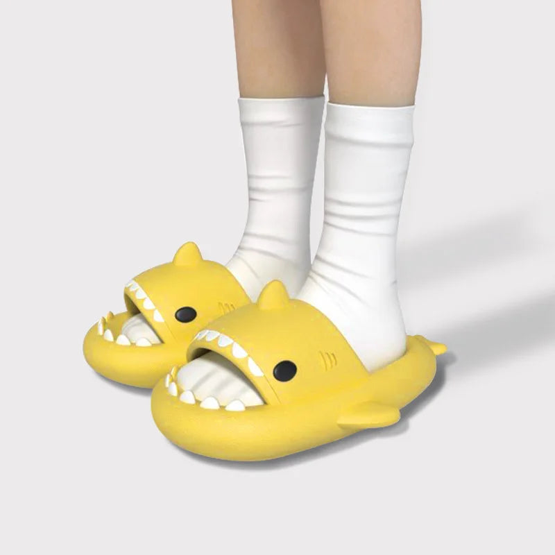 Litfun Thick-soled Shark Slippers For Women Men Premium Casual Sandals Classic Outdoor Couples Funny Slides EVA Home Cute Shoes